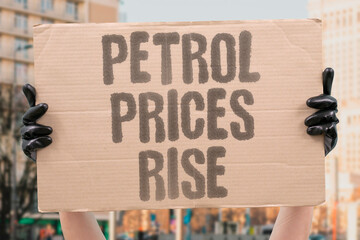 "Petrol prices rise" Drivers pay more at pumps after crude supply cuts. PETROL. PRICES. DRIVERS. PUMPS. FUEL. © AndriiKoval