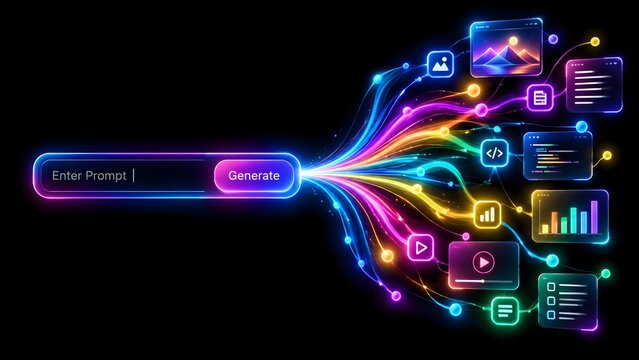 Generative Artificial Intelligence Prompt Interface Concept