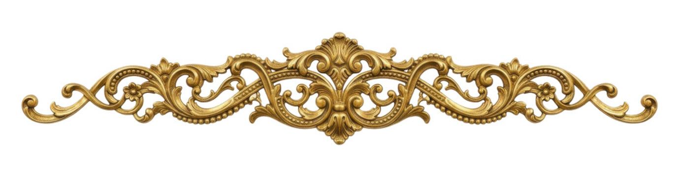 Elegant Golden Baroque Swirl Ornament Divider.