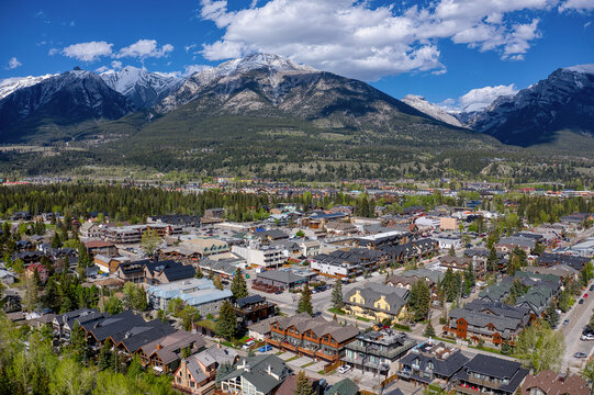 Aerial View of Canmore, Alberta