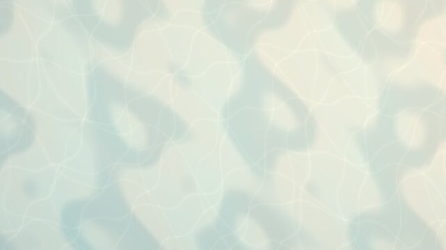 Abstract background featuring soft light reflections on a smooth white surface creating gentle wavy patterns and subtle blue aquatic shadows