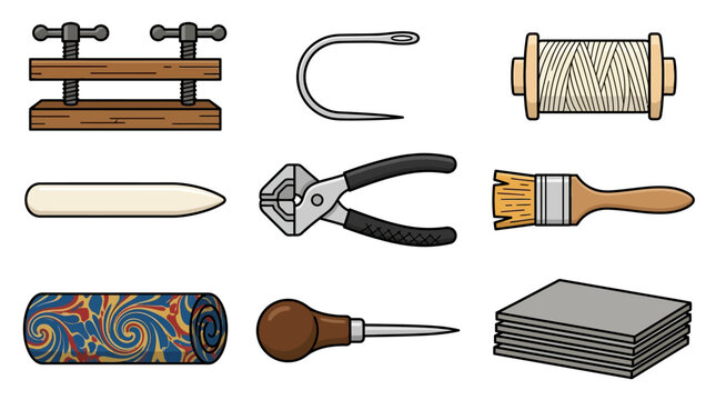 Bookbinding Tools Collection: Craft Supplies for Handmade Books and Paper Crafts