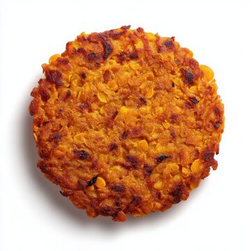 Nepali Tihar lentil bar fried bara isolated on a white background