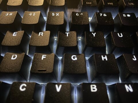 computer keyboard close up