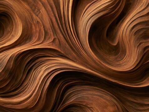 Abstract swirling brown and beige marble texture pattern