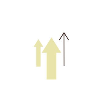 Three arrows pointing upwards vector illustration. Business growth, financial success, market progress, career advancement, economic recovery, strategic development. Triple pointers rising high