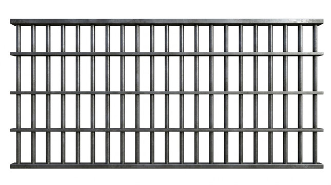Strong Metal Prison Bars Background Jail Cell Gate Texture Concept of Confinement and Restriction