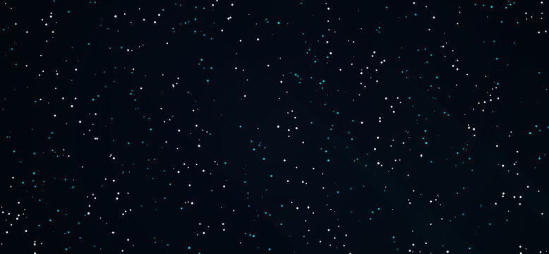 Abstract Dark Tech Background with Cyan Digital Noise and Glowing Starfield Pixels