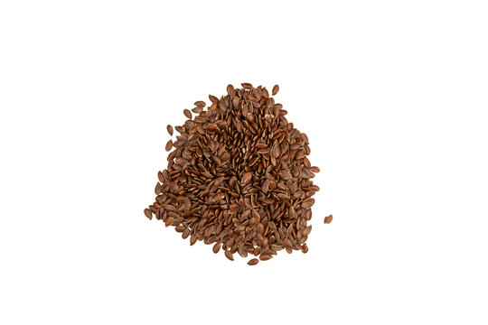 Scattered flax seeds covering full frame isolated on transparent PNG
