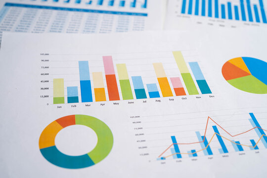 Chart graph paper. Finance, account, statistic, investment data economy, stock exchange business.