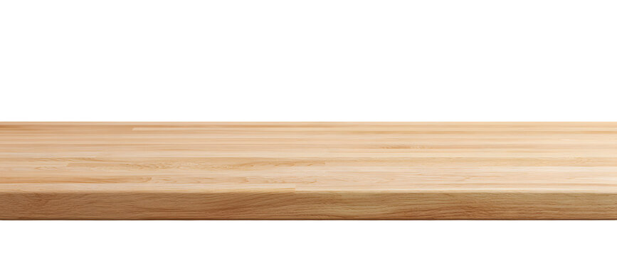 empty wooden table for various uses with a transparent PNG background &ndash; easy modification