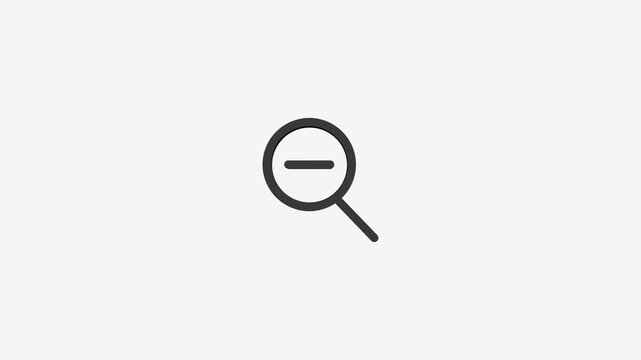 Zoom out icon with minus sign for shrinking visuals and reducing view in digital interfaces.