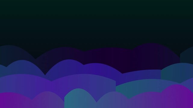 Abstract Motion Graphic Sprite Sheet with Rolling Colorful Wave Patterns for Video Game Backgrounds