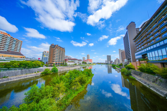宝来橋と武庫川 兵庫県宝塚市