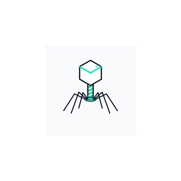 Cyber Bacteriophage Virus Landing Mechanism Injecting DNA Genetic Material