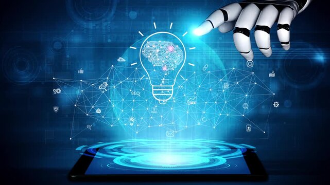 AI generating innovative ideas, linking data through neural networks, enhancing automation, powering SEO strategy, and enabling intelligent digital interaction. Marrow