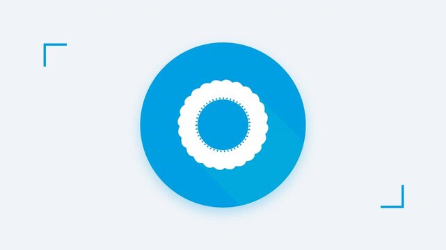 Modern Blue Circular Target Icon Animation.