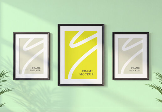 Wall Photo Frame Mockup Set