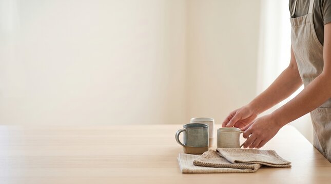 Small business owner arranging products for online sales