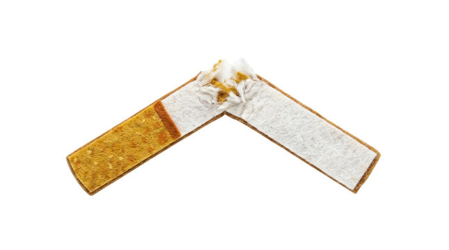 Broken Cigarette, featuring tobacco, smoking, health risks, addiction, quit smoking, harmful effects, break, destruction, nicotine, lifestyle choice, unhealthy habit