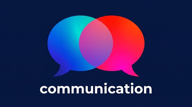 Colorful communication speech bubbles icon