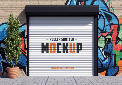 Roller Shutter Door Mockup