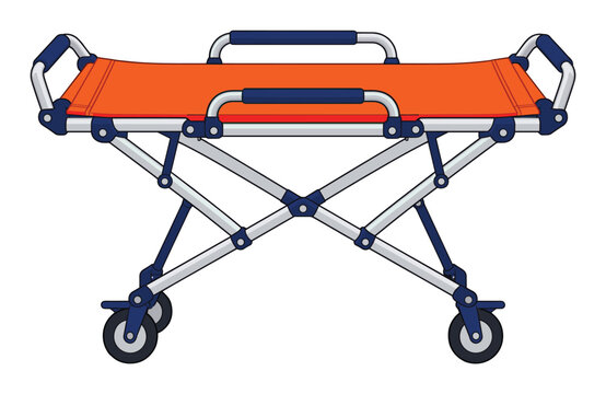 Medical stretcher for emergency patient transport