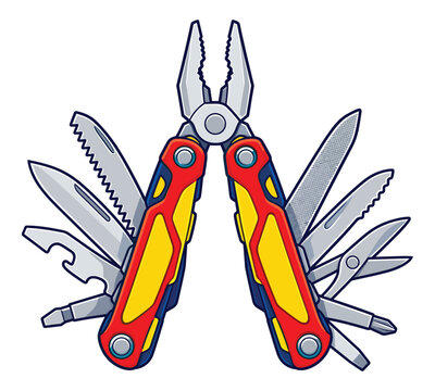 Pixel art multi tool pocket knife icon
