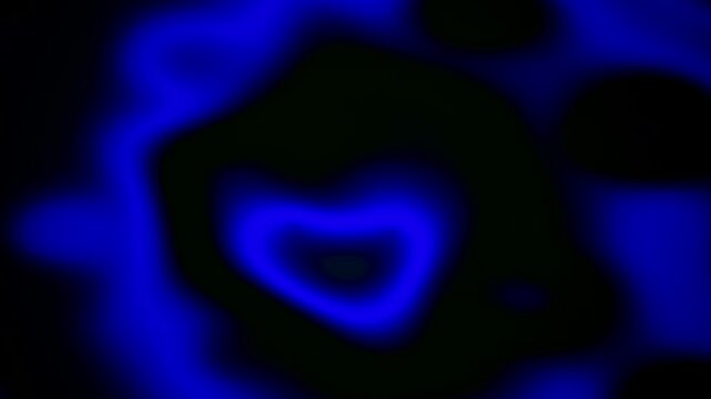 Blue neon light shapes against fuzzy black abstract backdrop. Great for modern designs, tech concepts, and colorful backgrounds.