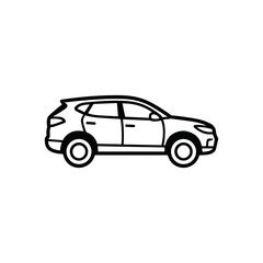 Obraz premium Compact Hatchback Car Side View for Urban Transportation Icon
