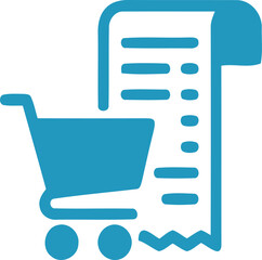 Obraz premium Online Shopping Cart and Receipt Payment Icon Set 
