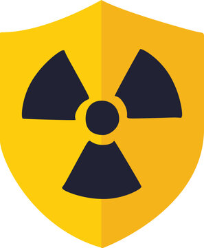 Radioactive Hazard Symbols and Nuclear Radiation Safety Icons 