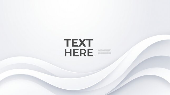 Abstract white background with smooth layered wave shapes