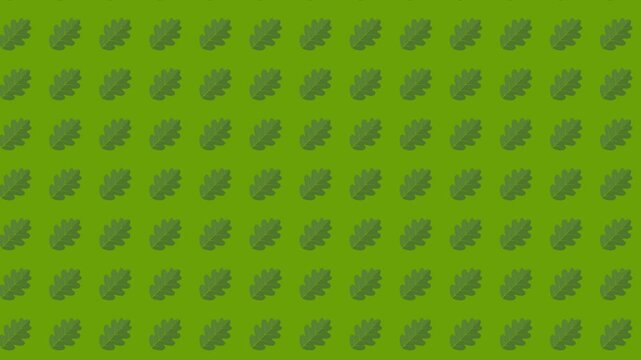 Green Oak Leaves Motion Pattern Loop