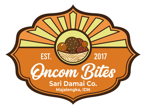 Oncom Bites Vintage Label
