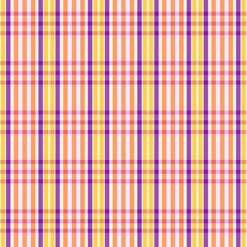 Elegant Halloween Plaid &mdash; Deep Purple, Pumpkin Orange & Soft Cream Seamless Pattern. ideal for festive apparel, elegant party decor, premium textiles, stationery, and autumn collections. 