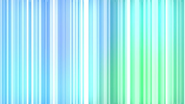 シアンとグリーンのグラデーションに輝く縦ストライプのサイバーシームレスループ動画素材 / Radiant vertical stripe seamless loop background in cyan green gradient