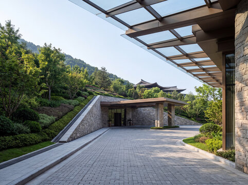 上質な素材と自然光を取り入れた現代的な建築インテリア（別アングル5）