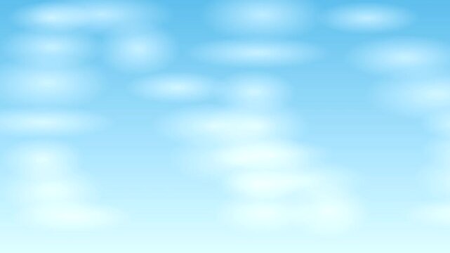 Blurred blue sky and white clouds motion background