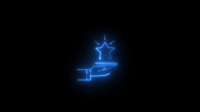 limited, exclusive, VIP, made to order, Personalization marketing concept. Offering premium product and service with the best quality for target customer. neon with star icon 4k video