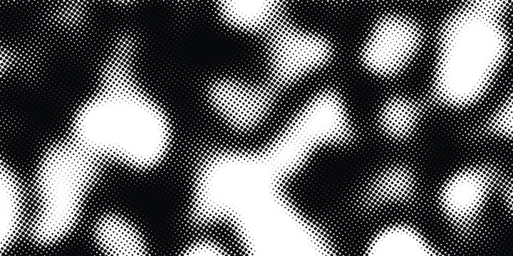 Abstract glitchy pattern. Black and white dither pattern background. Pixelated bitmap gradient texture.  8 bit video game screen wallpaper