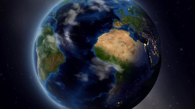 Satellite Zoom from Space to Meru Kenya Pin