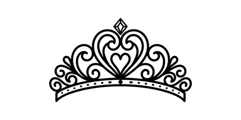 Black ornamental tiara with jewels and swirls for royalty © Tanveer Ahmed