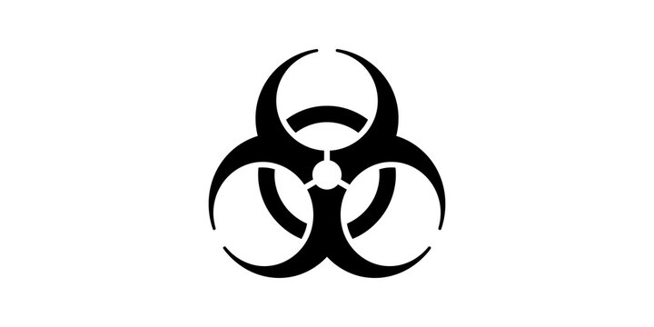 Biohazard symbol representing dangerous biological material and risk.