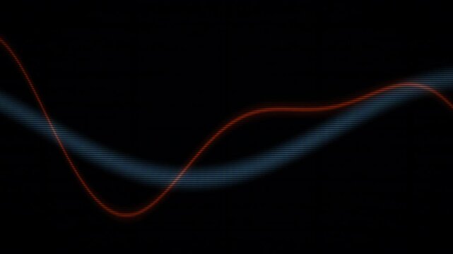 Abstract sine waves flowing on a monitor