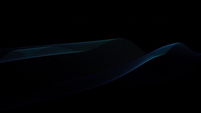 Abstract waving strings three dimensional background loop