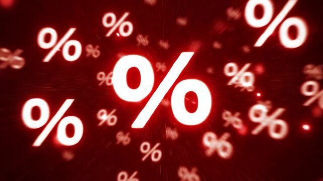 This clip showcases different percentage symbols representing