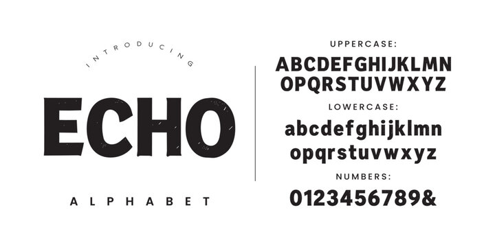 ECHO Bold Geometric Display Font Featuring Modern Heavy Typography For Creative Branding Projects