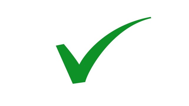 Green check mark, isolated on transparent tick symbols, checklist signs, and an approval badge. Flat and modern checkmark animated.