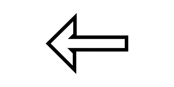 Black arrow pointing to the left for navigation.